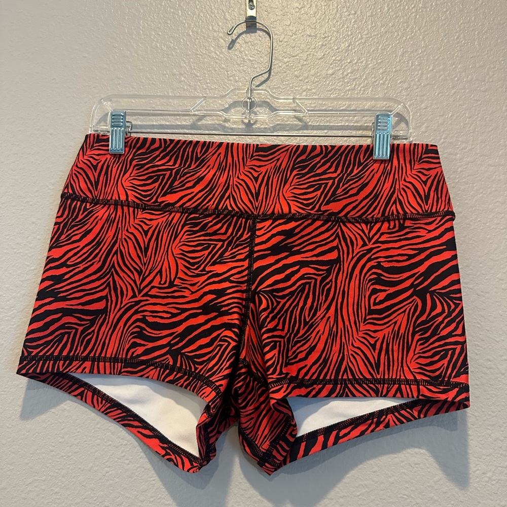Peachy Athletics Zebra Print Shorts